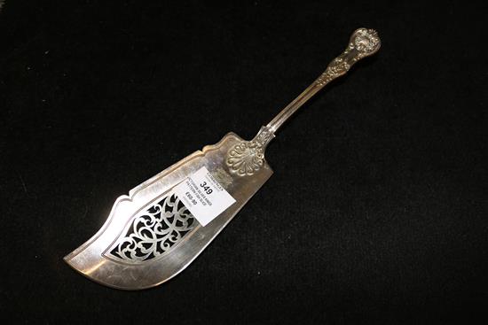 Victorian silver Kings pattern fish slice